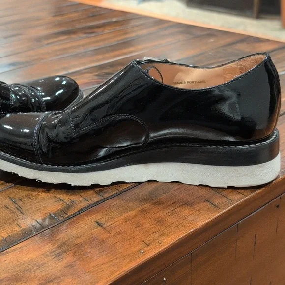 The Office Of Angela Scott Mr. Sterling Monk Strap Patent Shoes Oxford 38.5